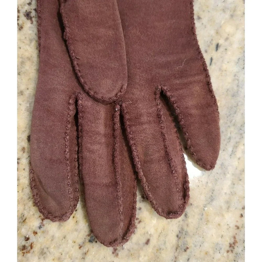 Vintage Woven Nylon? Brown Stitched 8